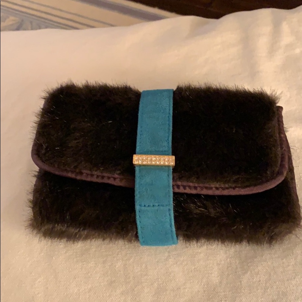 Stephanie Johnson Faux Fur Jewelry Bag